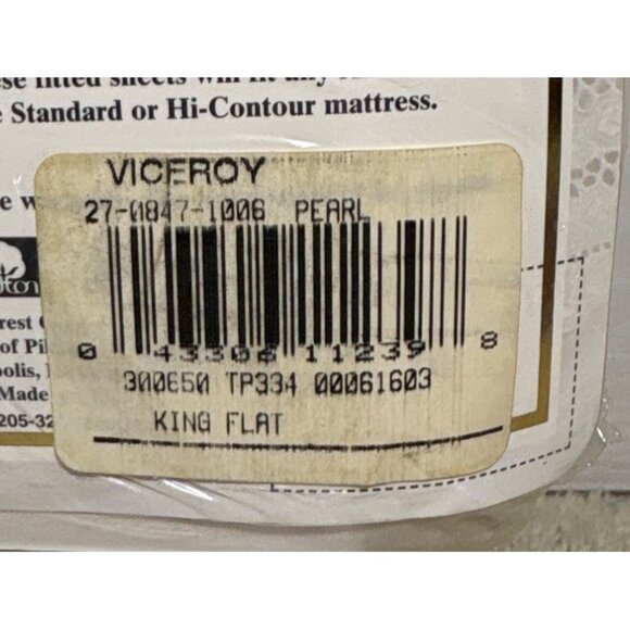 Court Of Versailles Cannon Royal Family King Flat Sheet 100% Cotton Pearl - Picture 6 of 6